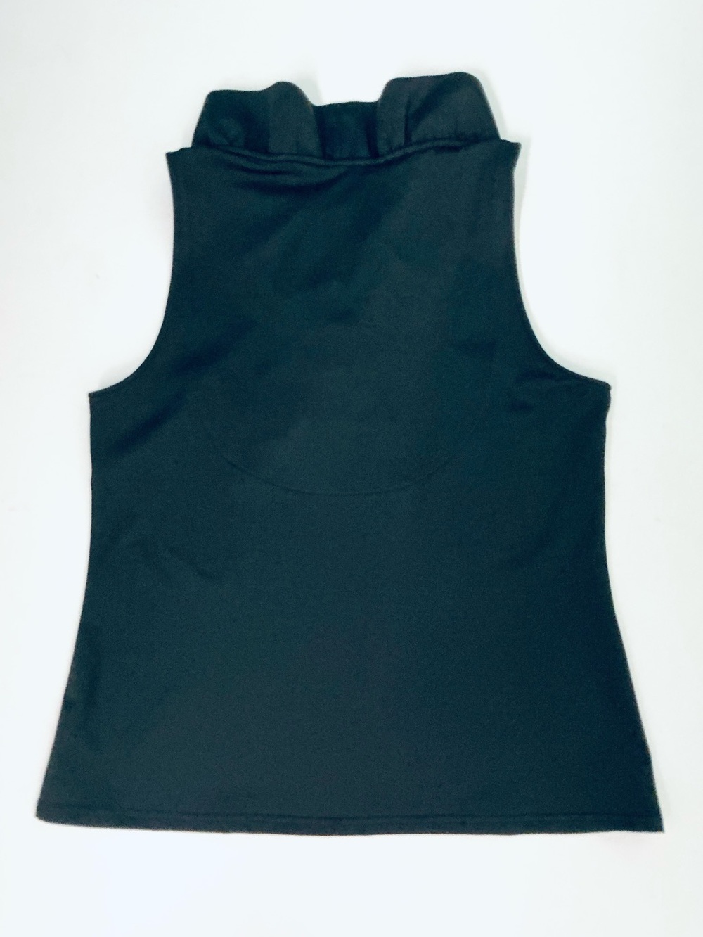 GRETCHEN SCOTT, Jersey Sleeveless Ruffneck Top - Solid Black, Size Large, NWOT - Picture 9 of 12